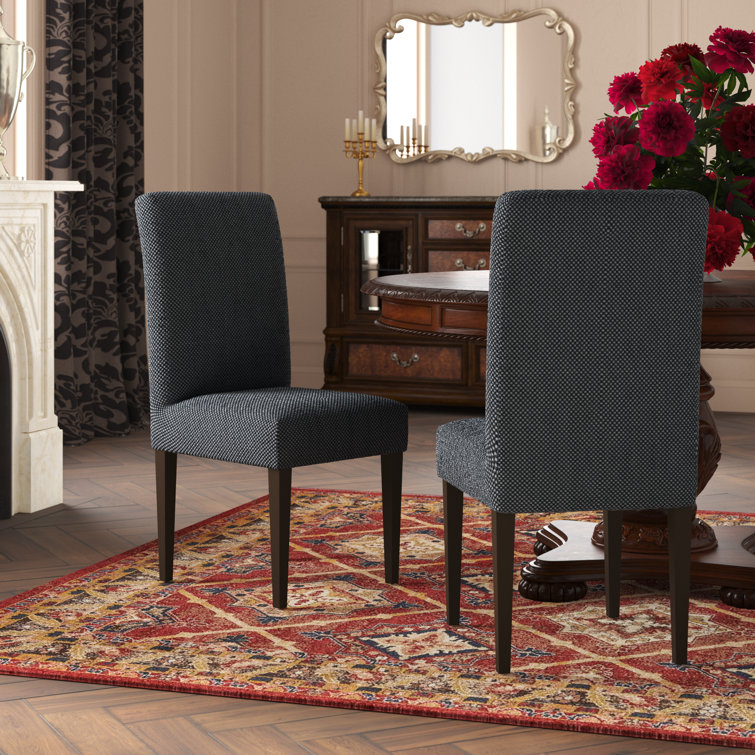 Winston Porter Stretch Raised Dots Box Cushion Dining Chair Slipcover